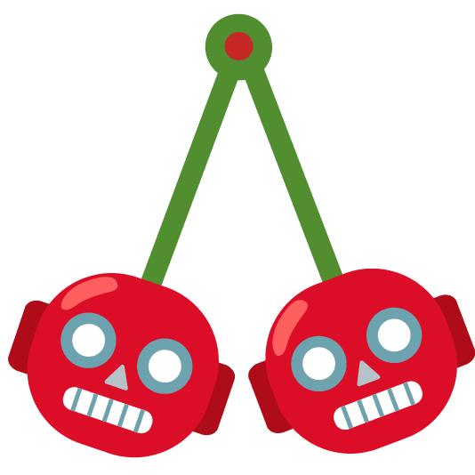 cherries robot face