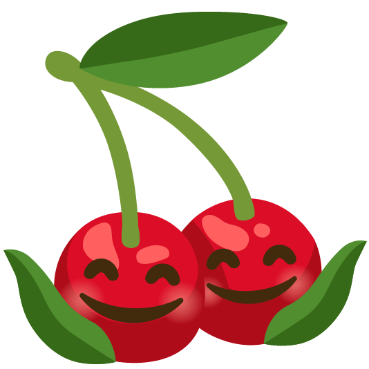 cherries hugging face