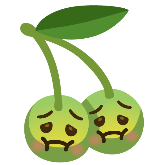cherries nauseated face