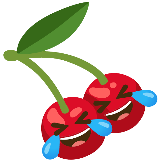 cherries rolling on the floor laughing