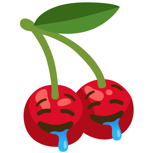 cherries drooling face