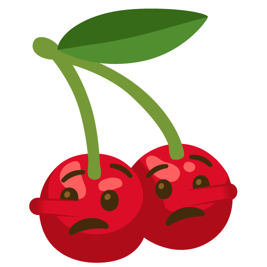 cherries lying face