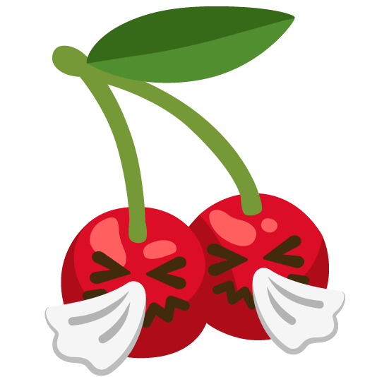 cherries sneezing face