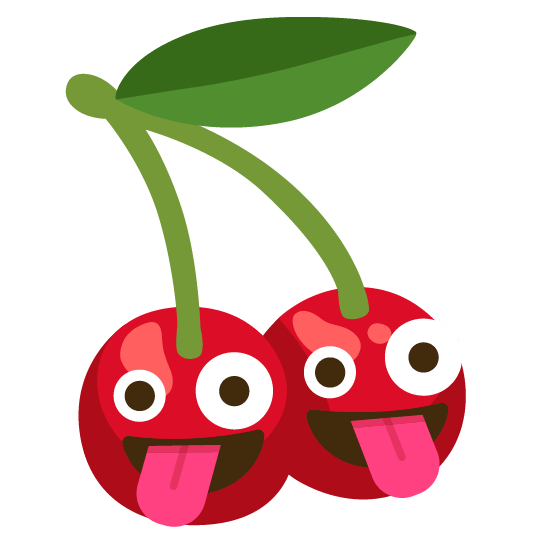 cherries zany face