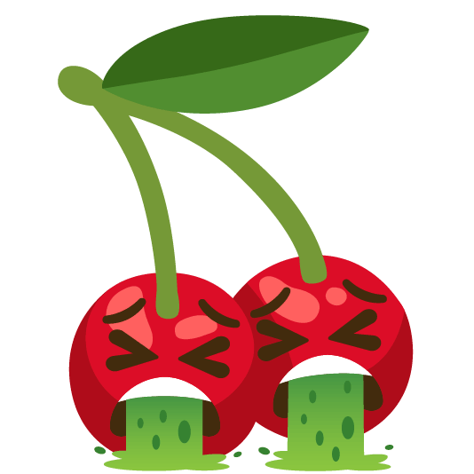 cherries face vomiting
