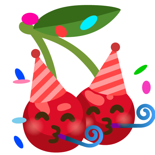 cherries partying face