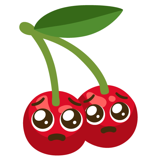 cherries pleading face