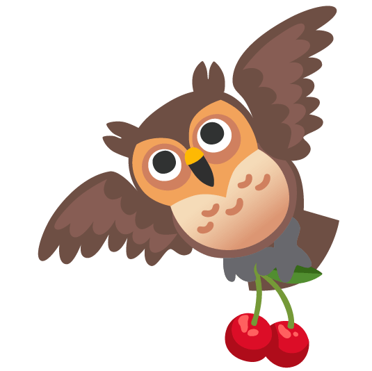cherries owl