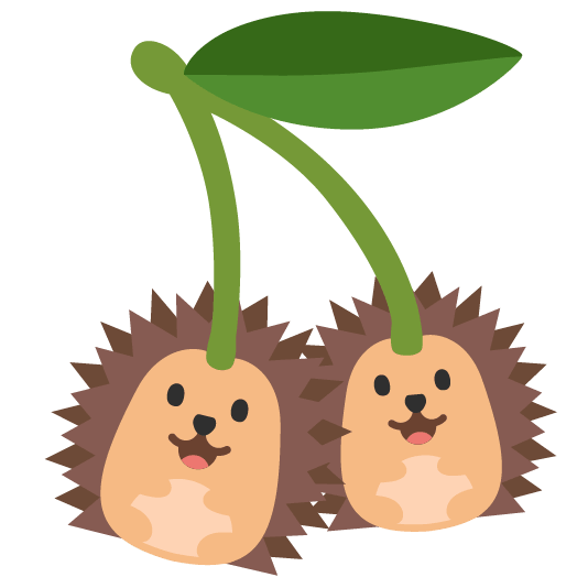 cherries hedgehog