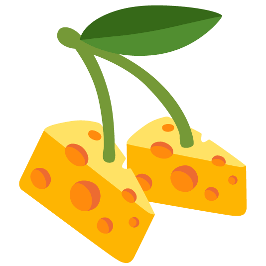 cherries cheese wedge