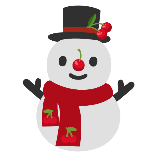 cherries snowman without snow