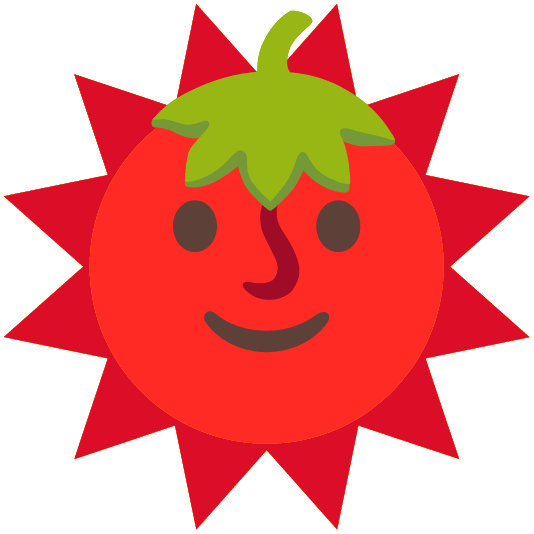 strawberry sun with face