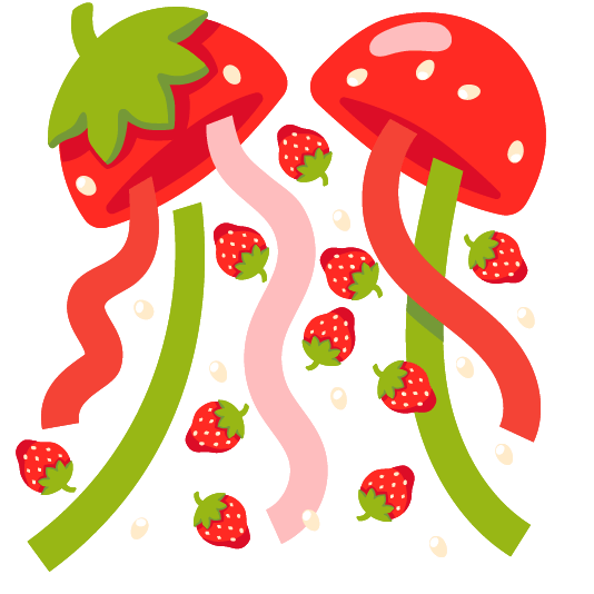 strawberry confetti ball