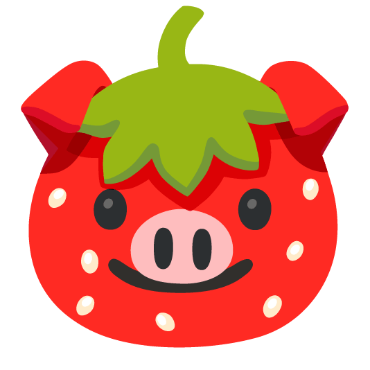 strawberry pig
