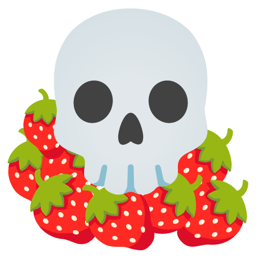 strawberry skull