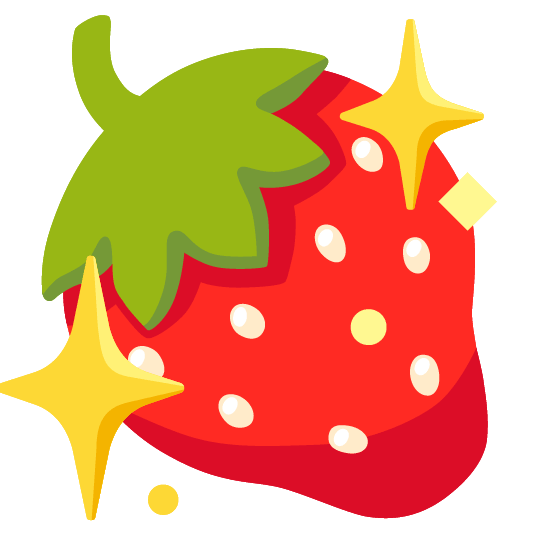 strawberry sparkling heart