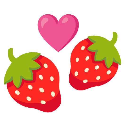 strawberry revolving hearts