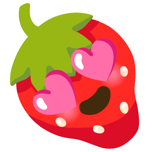 strawberry heart eyes