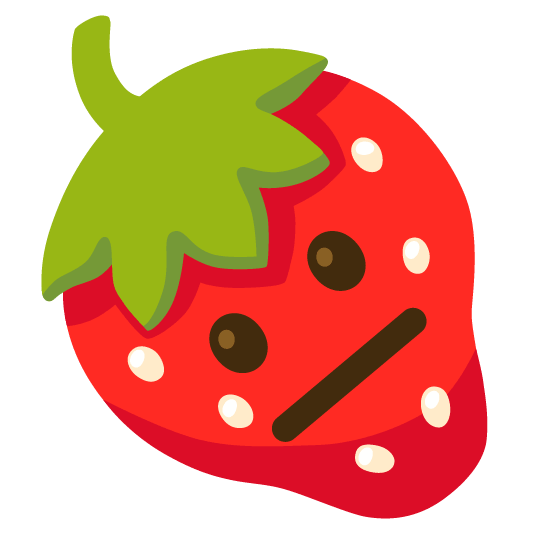 strawberry neutral face