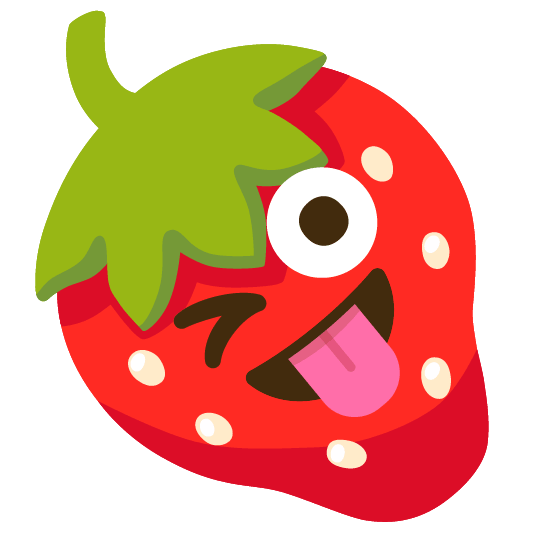 strawberry stuck out tongue winking eye