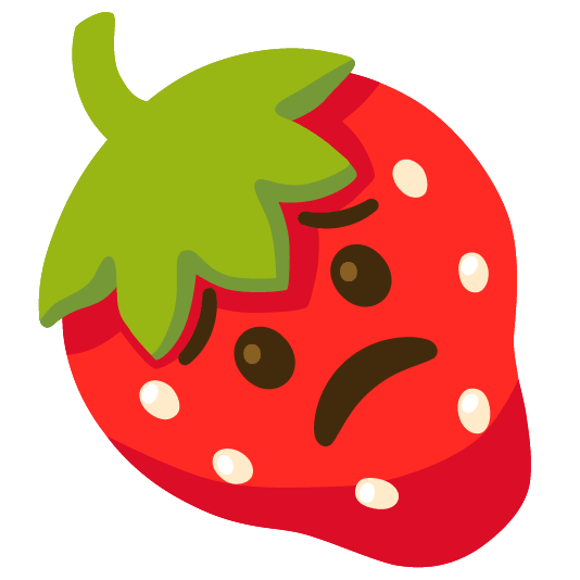 strawberry worried