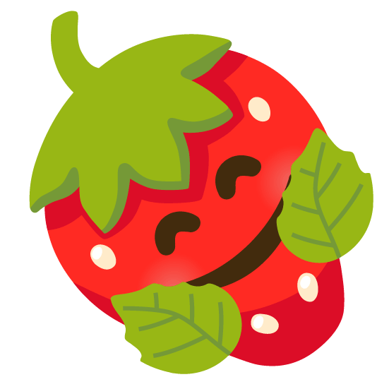 strawberry hugging face