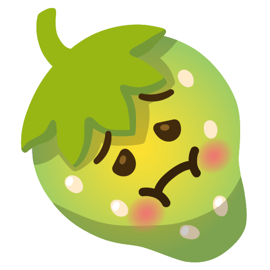 strawberry nauseated face