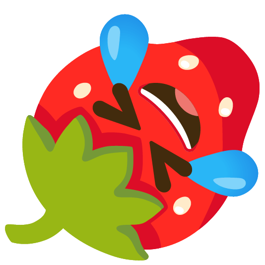 strawberry rolling on the floor laughing