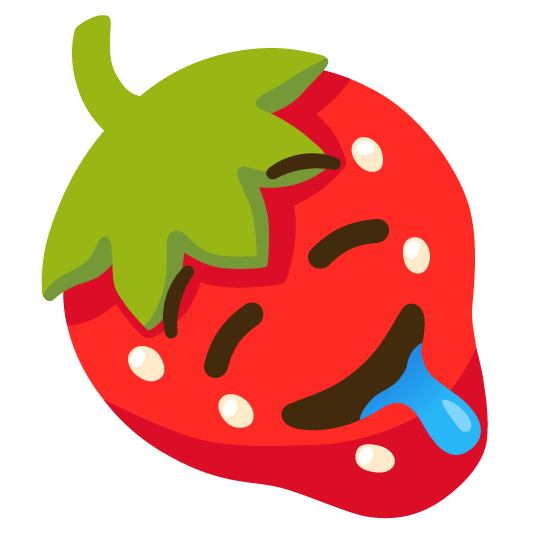 strawberry drooling face