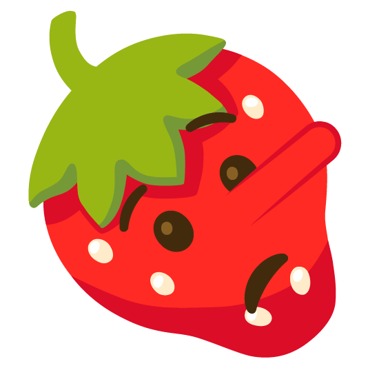 strawberry lying face