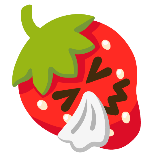 strawberry sneezing face