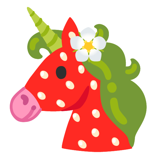 strawberry unicorn face