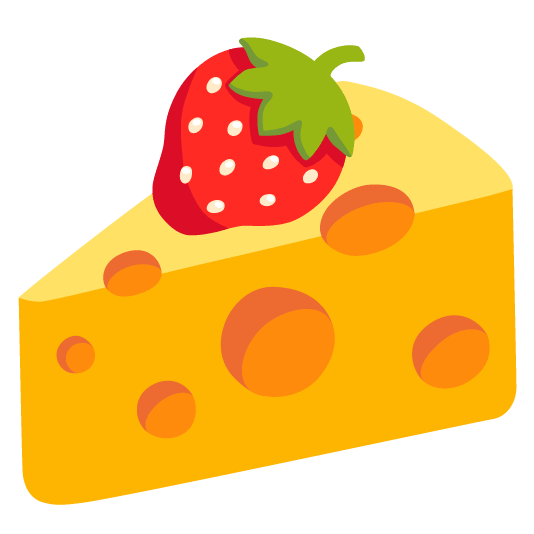 strawberry cheese wedge
