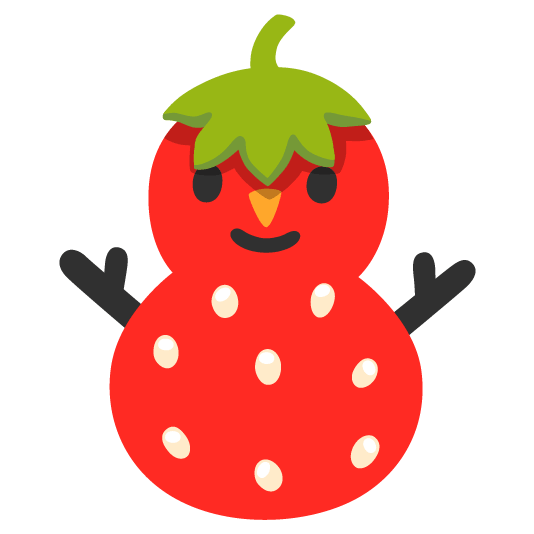 strawberry snowman without snow