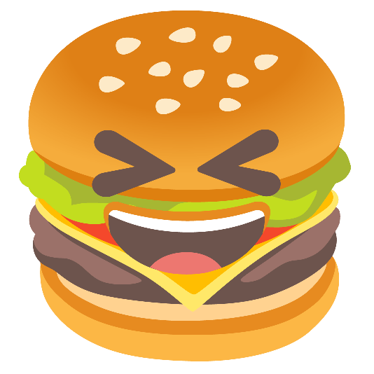 hamburger laughing