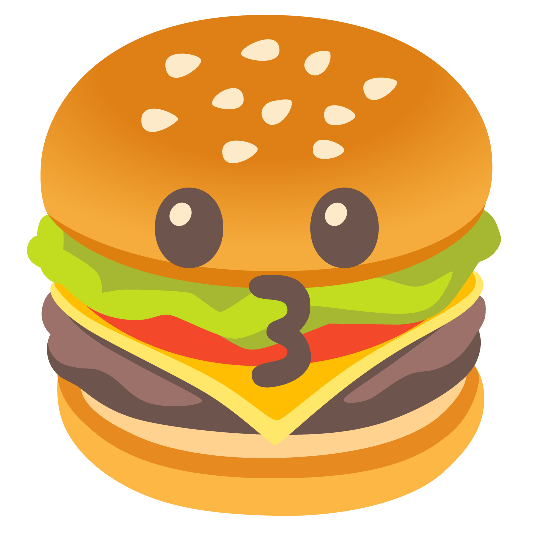 hamburger kissing
