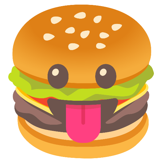hamburger stuck out tongue