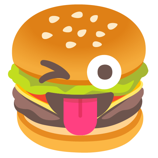 hamburger stuck out tongue winking eye