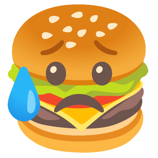 hamburger disappointed relieved