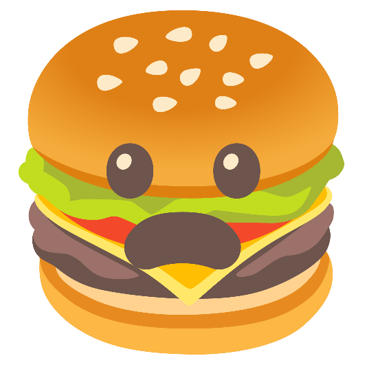 hamburger frowning