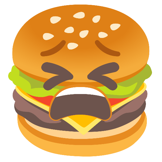 hamburger tired face
