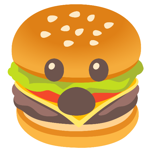 hamburger open mouth