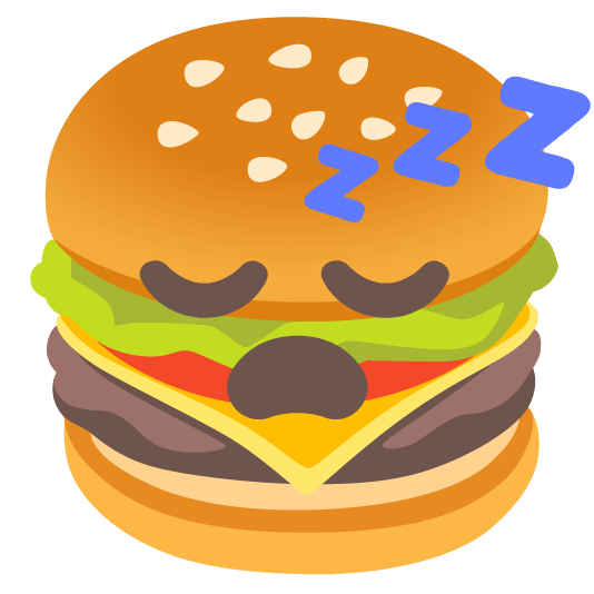hamburger sleeping