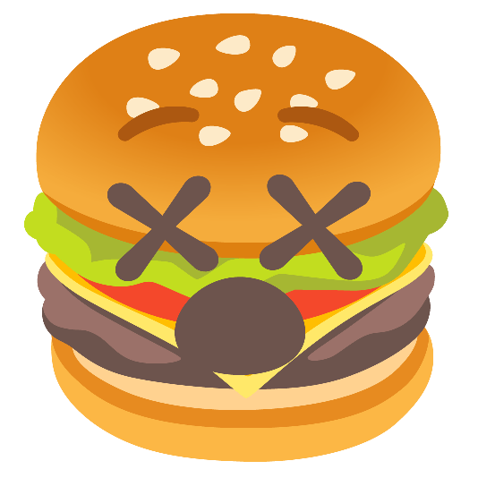 hamburger dizzy face