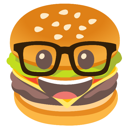 hamburger nerd face