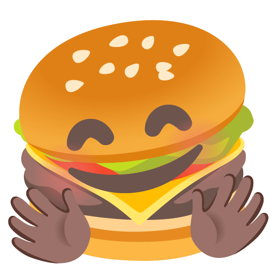 hamburger hugging face