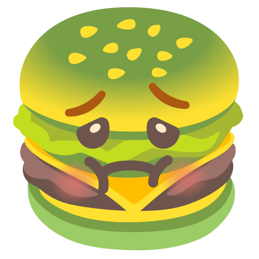 hamburger nauseated face