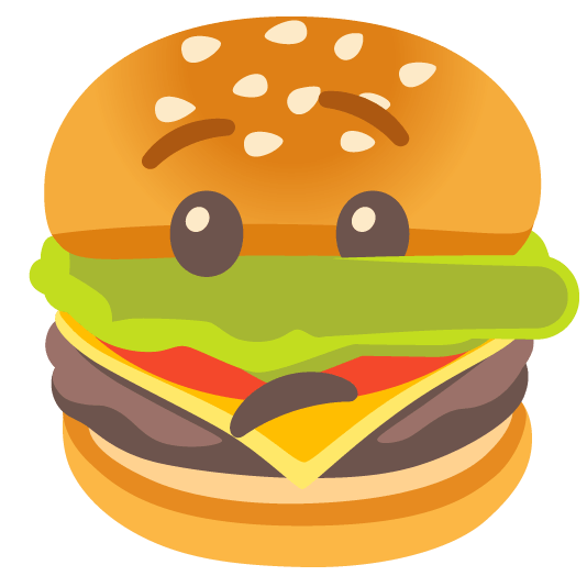 hamburger lying face