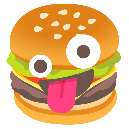 hamburger zany face