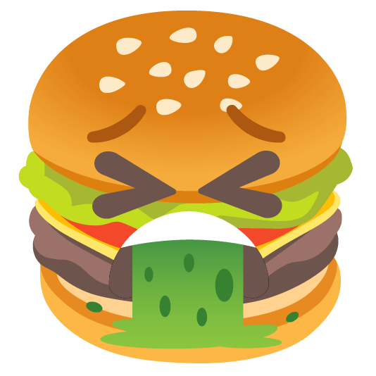 hamburger face vomiting